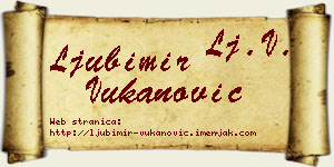 Ljubimir Vukanović vizit kartica